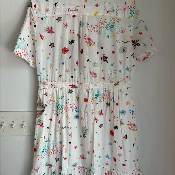 Vilagallo White Cream Buttoned Sundress - Picture 7 of 7